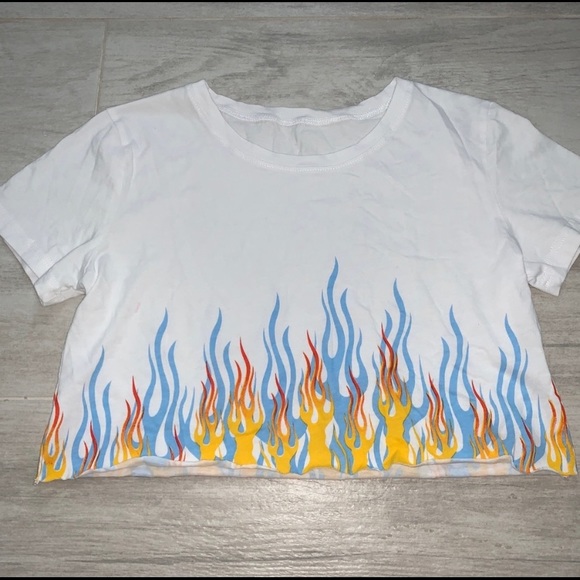 Cropped flame tee - Picture 2 of 2